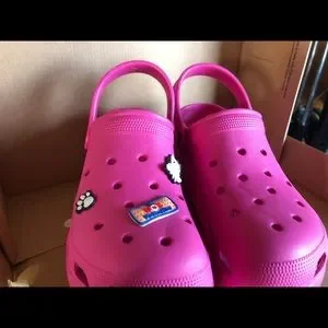 新作*BALENCIAGA* X Crocs サンダル Jibbitz ピンク Women's Crocs™ Thong Jibbitz™ in Glossy Pink | Balenciaga US